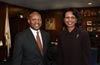 [Photo: Secretary Jackson meets with Secretary of State Rice]