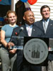 [Photo: Secretary Jackson, Congressman Jim Gerlach and Erin Lindsey standing at the podium]