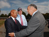 [Photo:  Secretary Jackson, Congressman Robin Hayes, and Mayor Kilgore]
