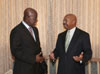 [Photo: Secretary Jackson with Water, Works and Housing Minister Owusu Agyeman]