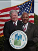 [Photo: Secretary Jackson and Mississippi Governor Haley Barbour]
